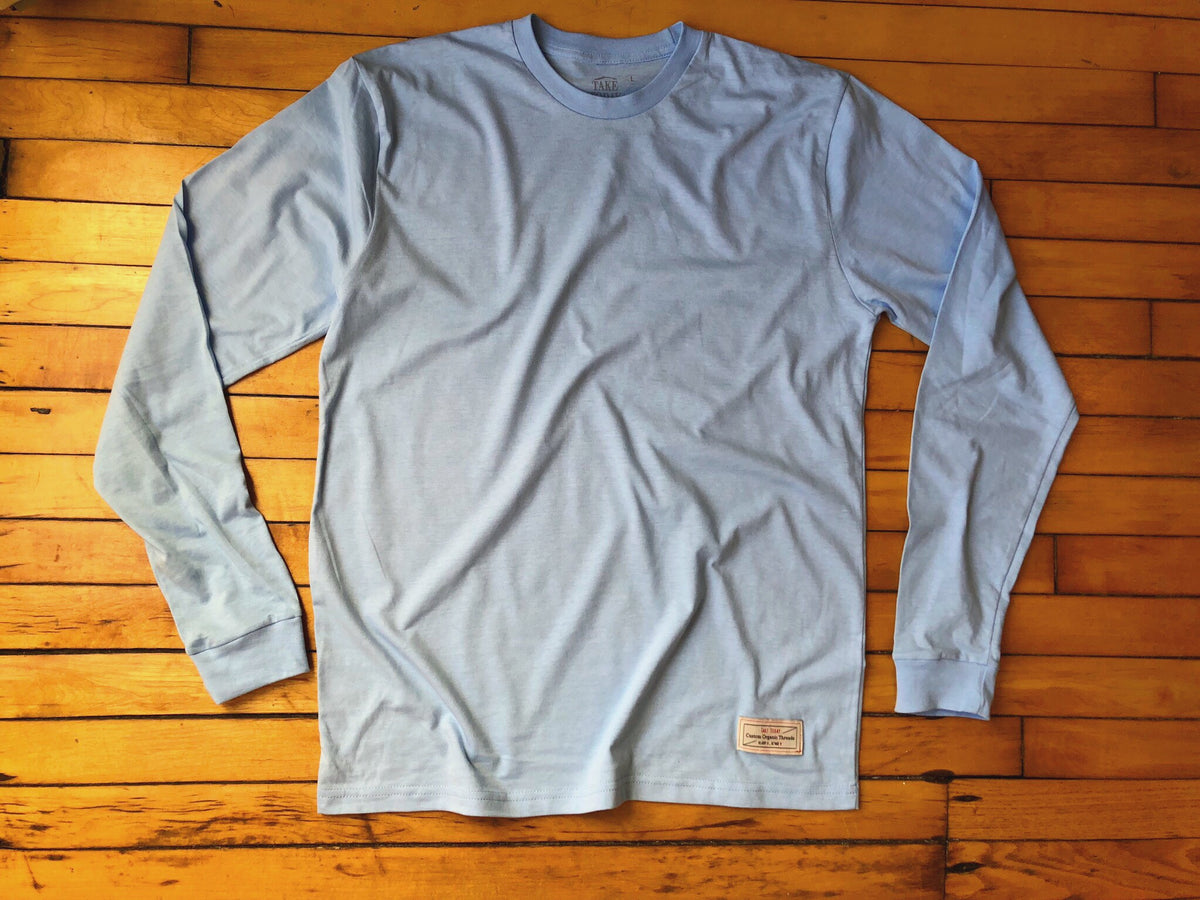 "the original 2.0" long sleeve t in chance blue - Take Today Community