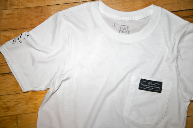"lower east side" pocket t in white - Take Today Community